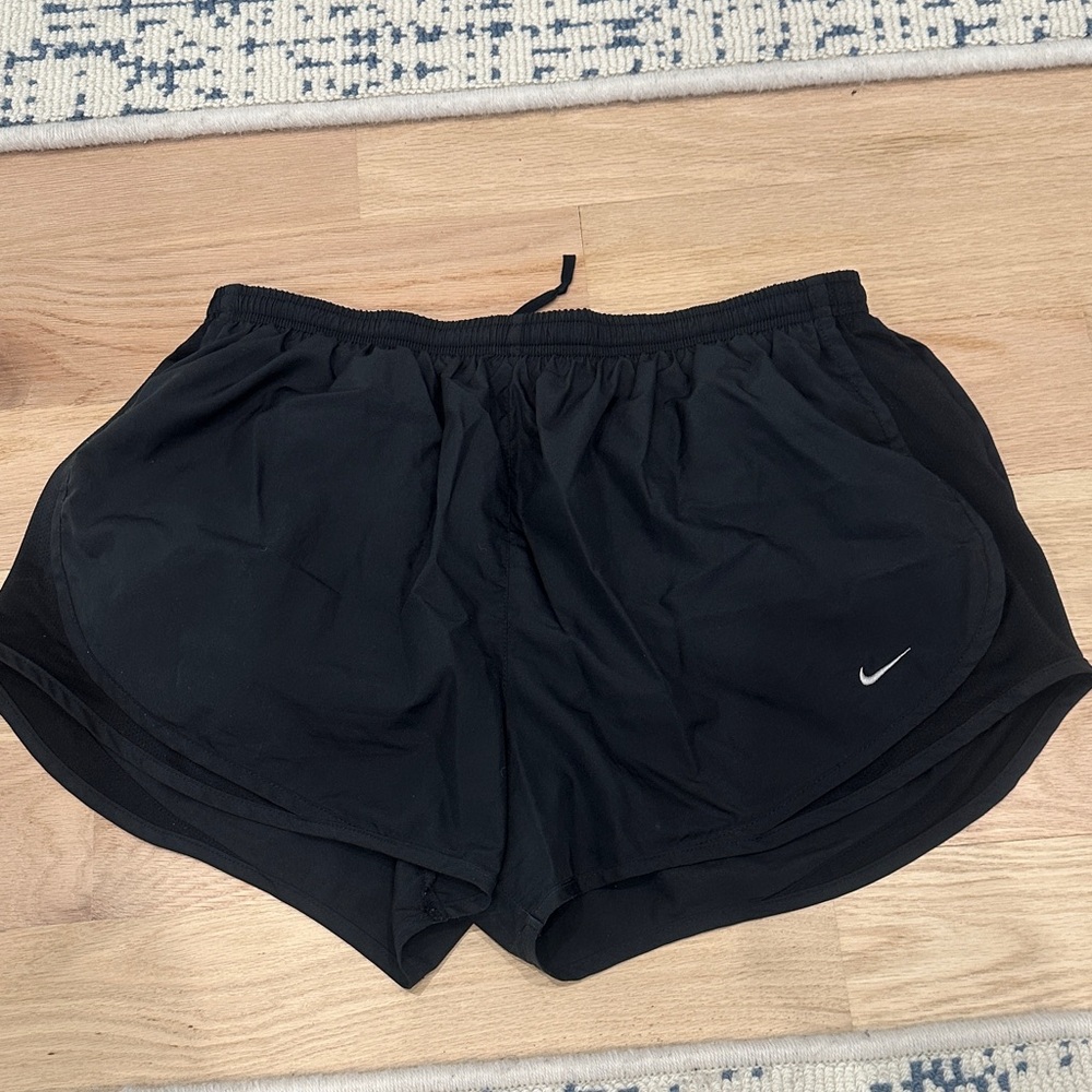 Nike Women’s Black Athletic Running Shorts with Swoosh